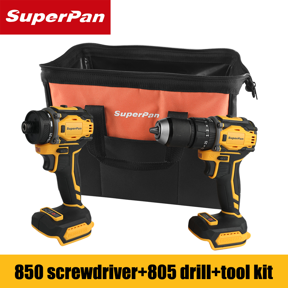 Cordless Drill Driver - SuperPan 20V Cordless Brushless DCD805 electric