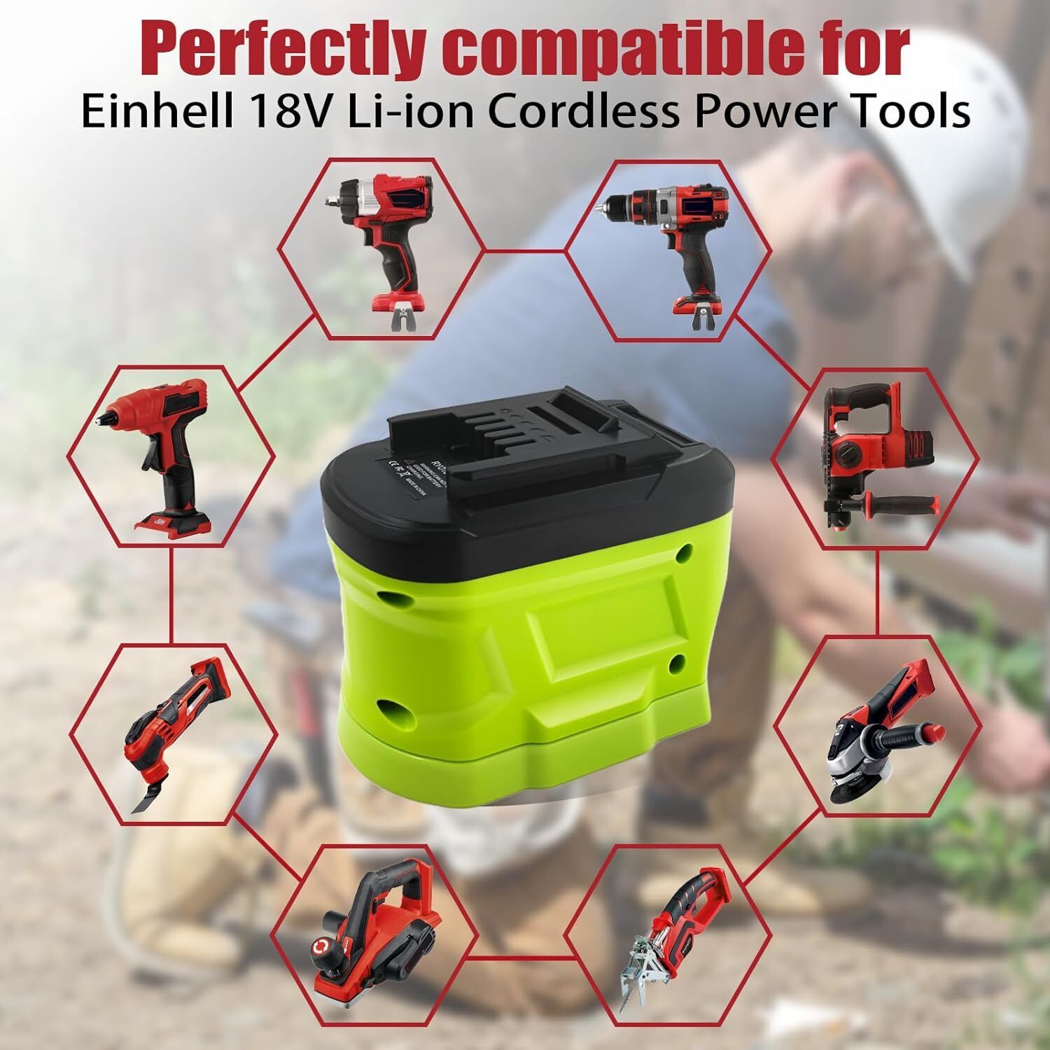 Battery Adapter for Ryobi 18V  - Power Tools Einhell review and price