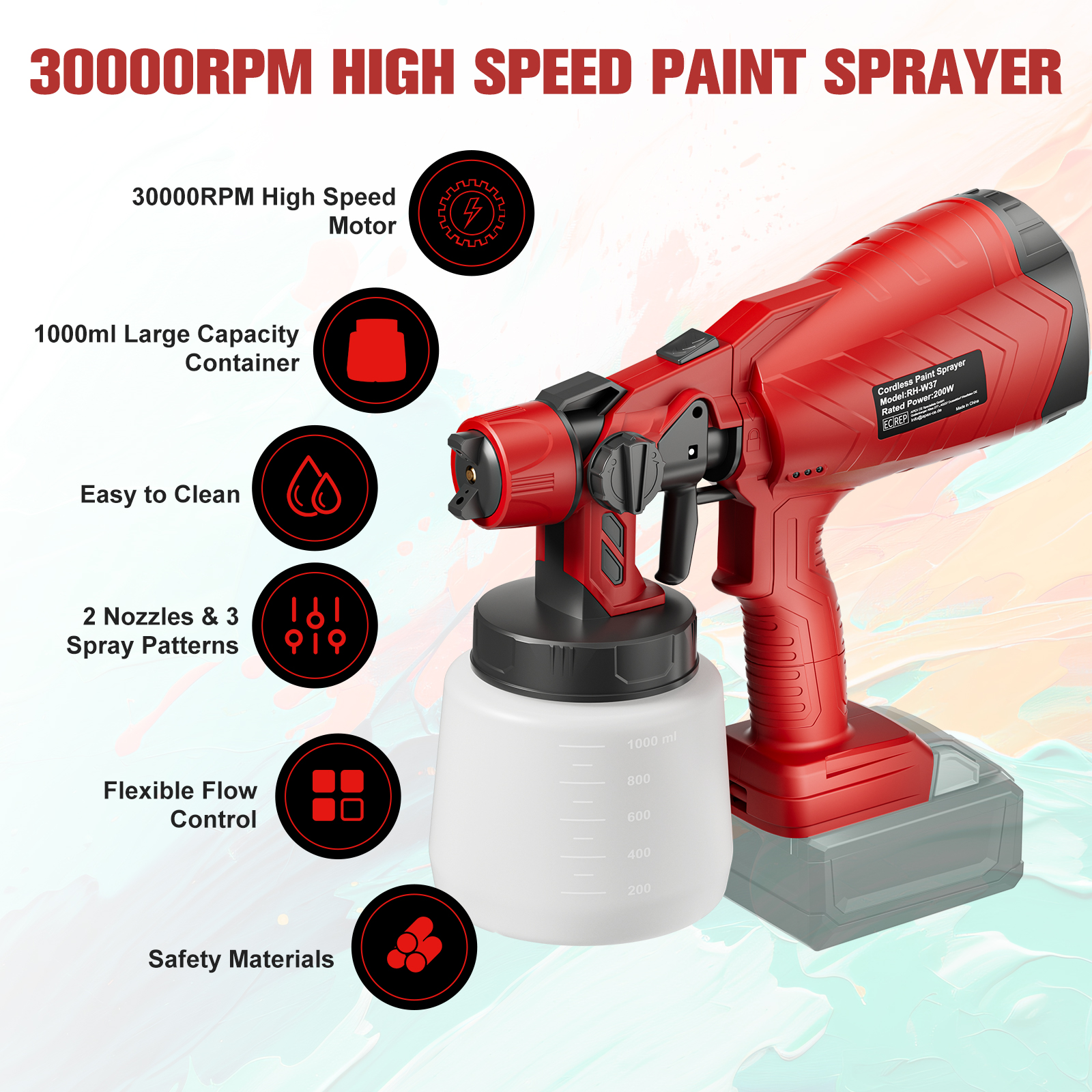 Cordless Electric Spray Gun Fo - Power Tools For Windows review and price