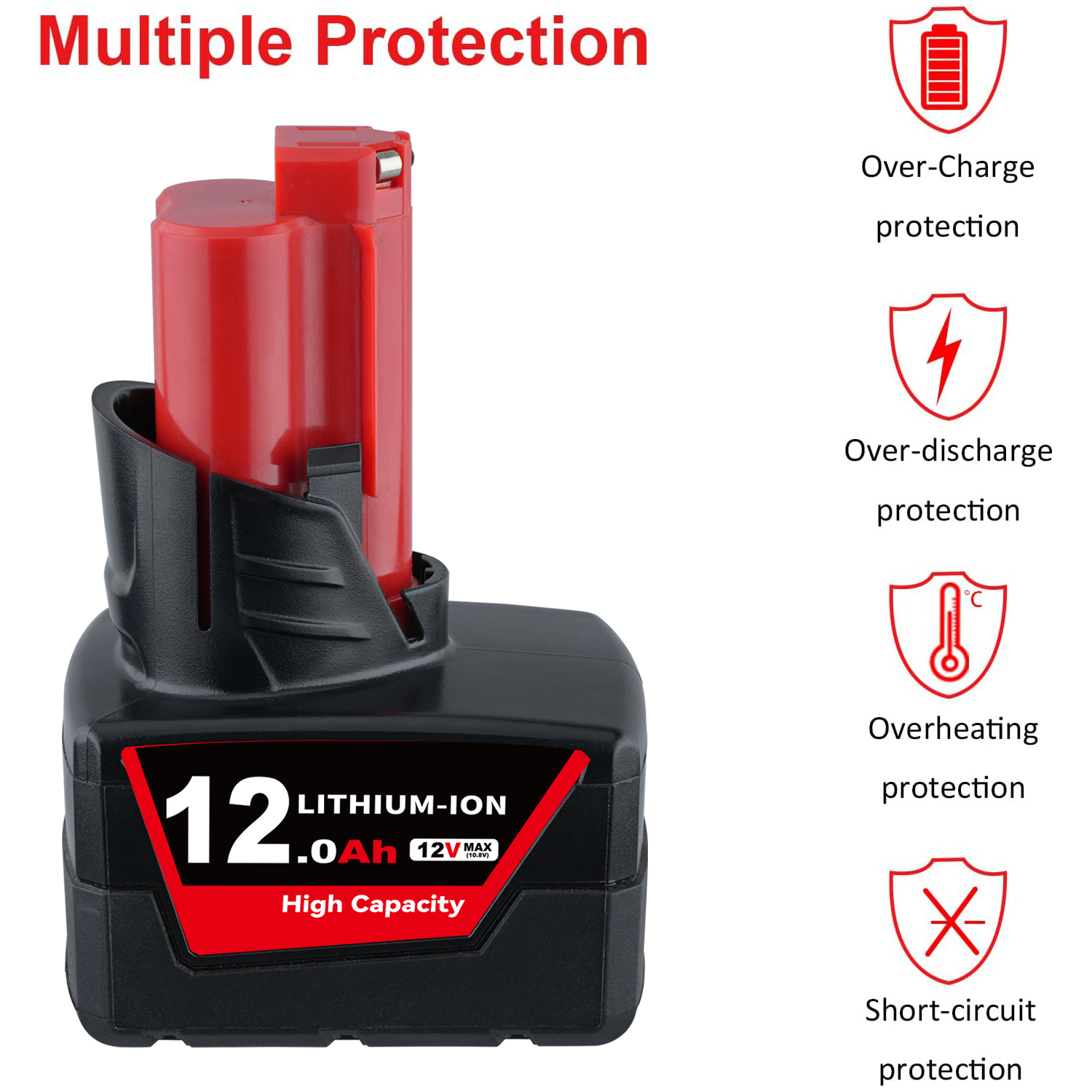 VANON 1/2/4Pack 12Ah M12 Repla - Power Tools Milwaukee review and price