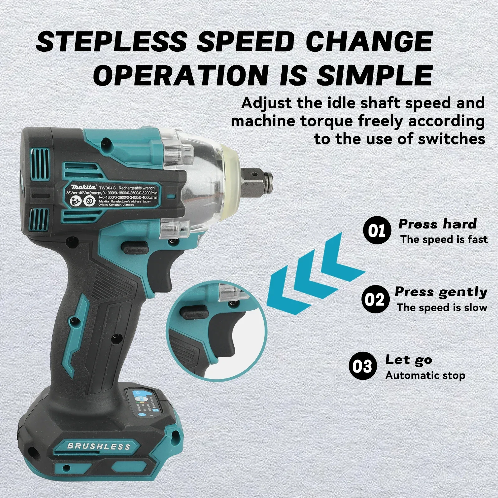 Makita  TW004G For 18V Battery - Cordless Drill Driver review and price