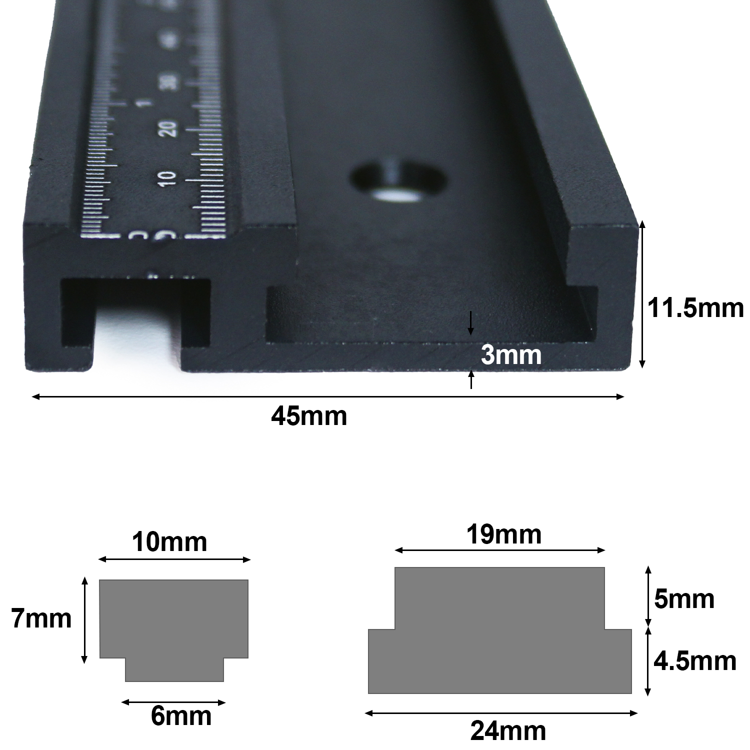 1Pc T-Track 45 Chute with mm/i - Scroll Saw Bench review and price