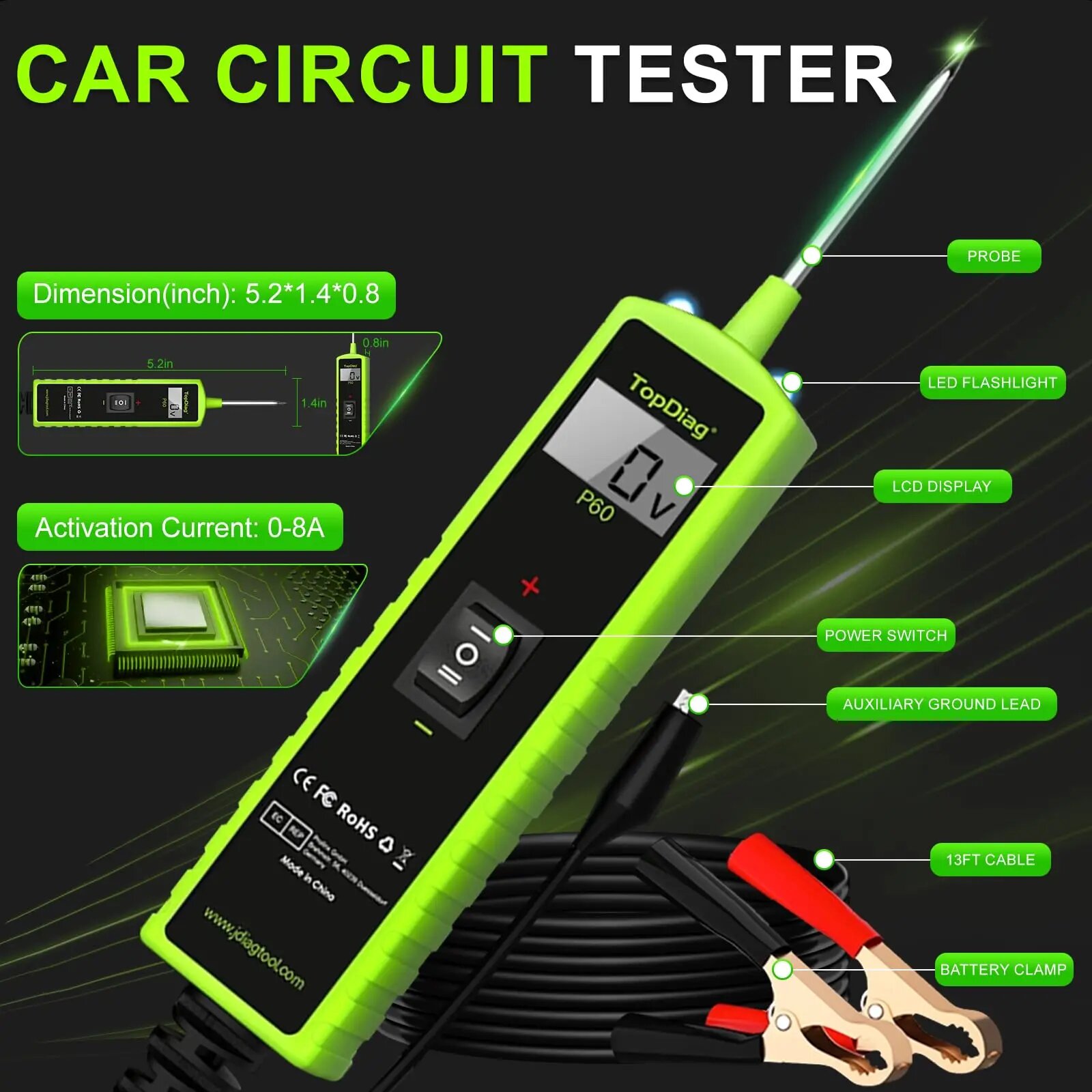 Jdiag P60 Automotive Power Cir - Power Tools In Automotive review and price