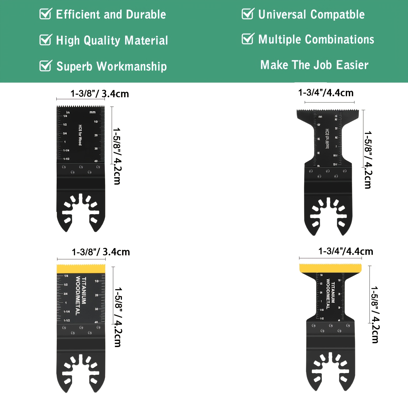AIFICUT 50pcs Titanium Bi-meta - Oscillating Multi Tool review and price