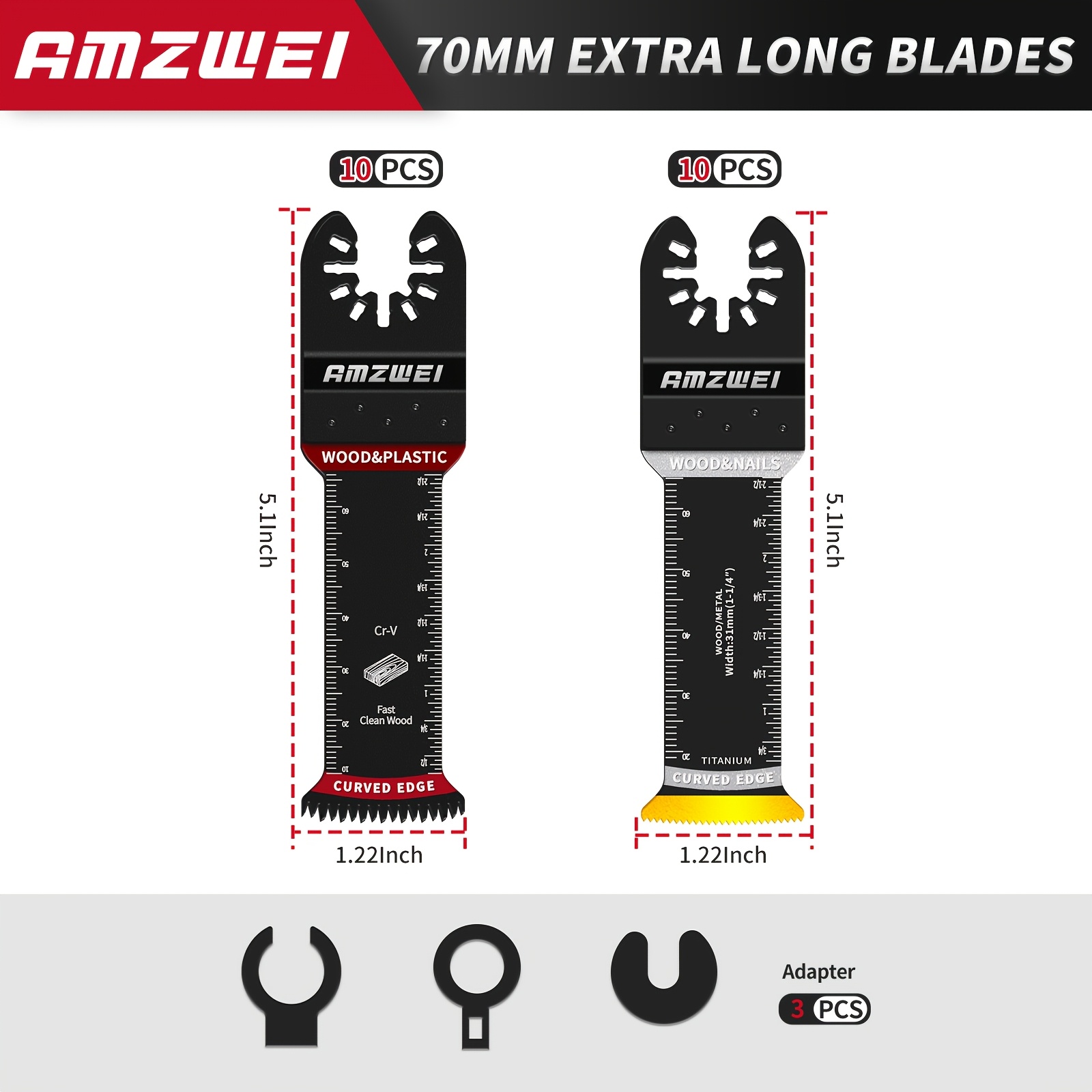 20pcs Extra Long Teeth Oscilla - Oscillating Multi Tool review and price