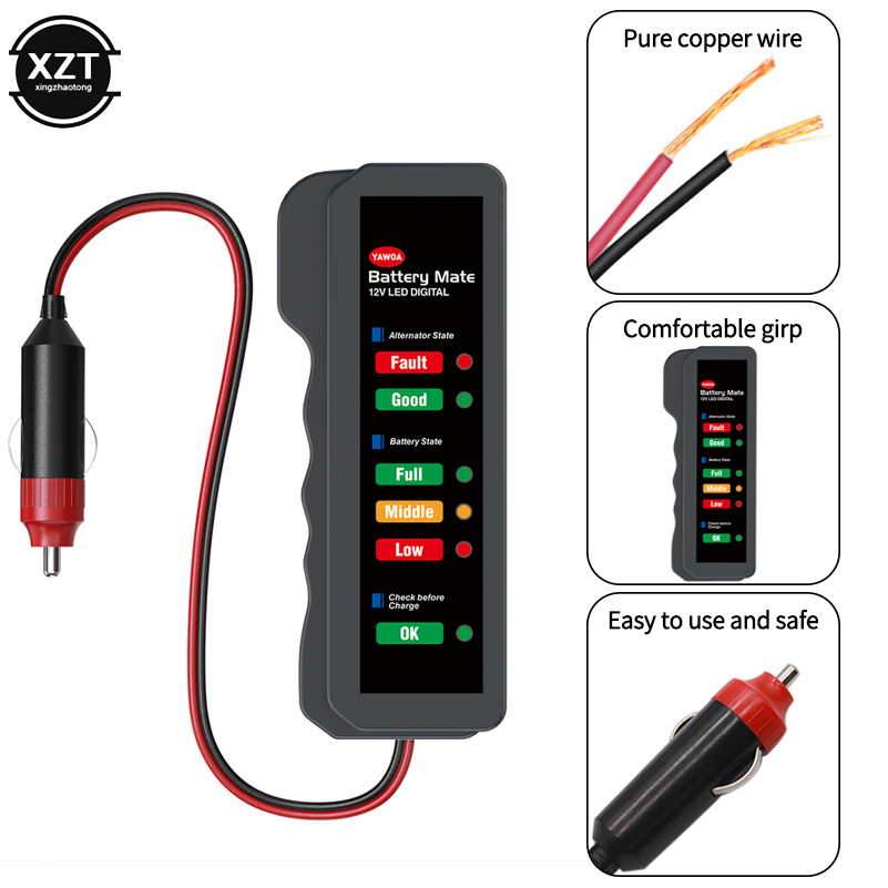 Car Battery Tester 6 LED Displ - Power Tools In Automotive review and price
